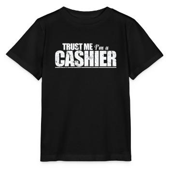 Trust Me I'm a Cashier Supermarkt Verkäufer - Stanley/Stella Kinder T-Shirt MINI CREATOR  - Schwarz - Vorne - Mikhail (115cm)