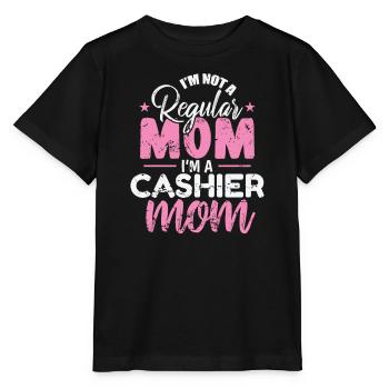 I'm not a Regular Mom I'm a Cashier Mom - Stanley/Stella Kinder T-Shirt MINI CREATOR  - Schwarz - Vorne - Mikhail (115cm)