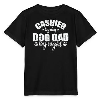 Cashier by Day Dog Dad be Night Verkäufer - Stanley/Stella Kinder T-Shirt MINI CREATOR  - Schwarz - Vorne - Mikhail (115cm)