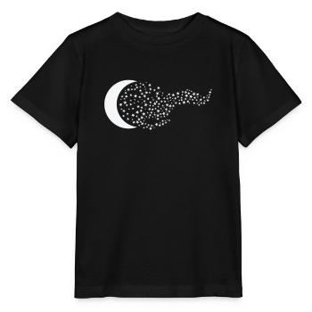Moon, Night Sky, Space - Stanley/Stella MINI CREATOR Kids’ T-Shirt - black - Front - Mikhail (115cm)