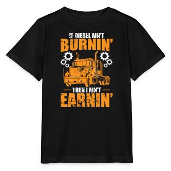 If Diesel ain't burnin' then I ain't Earnin' Truck - Stanley/Stella MINI CREATOR Kids’ T-Shirt - black - Front - Mikhail (115cm)