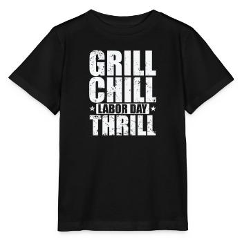 Grill Chill Frisson de la fête du Travail - T-shirt bio MINI CREATOR Stanley/Stella Enfant - noir - Devant - Mikhail (115cm)