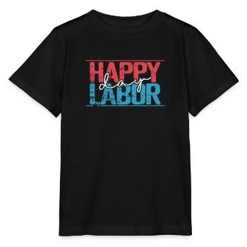 Bonne fête du Travail Travailleurs diligents - T-shirt bio MINI CREATOR Stanley/Stella Enfant - noir - Devant - Mikhail (115cm)