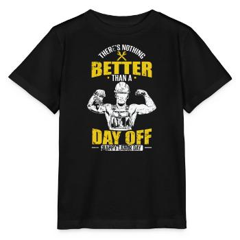 Il n’y a rien de mieux qu’un jour de congé pour la fête du Travail - T-shirt bio MINI CREATOR Stanley/Stella Enfant - noir - Devant - Mikhail (115cm)
