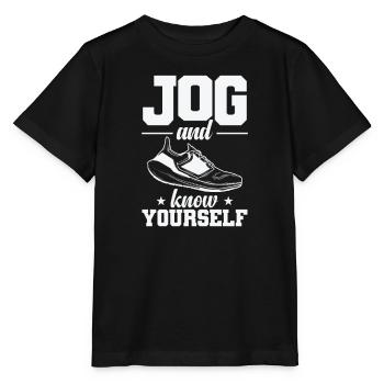 Jogging et jogging pour se connaître soi-même - T-shirt bio MINI CREATOR Stanley/Stella Enfant - noir - Devant - Mikhail (115cm)