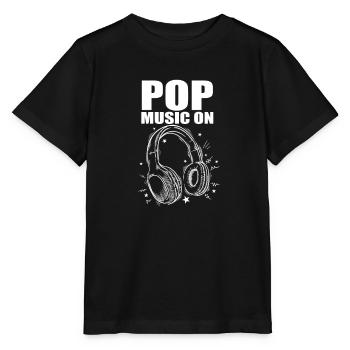 Pop Music R'n'B Singer Stars Headphones - Stanley/Stella MINI CREATOR Kids’ T-Shirt - black - Front - Mikhail (115cm)