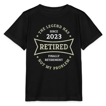 Retraite 2023 Enfin un cadeau de pension pour les retraités - T-shirt bio MINI CREATOR Stanley/Stella Enfant - noir - Devant - Mikhail (115cm)