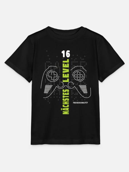 Level 16 Geburtstag Junge Gaming Zocker Gamer - Stanley/Stella Kinder T-Shirt MINI CREATOR - Schwarz
