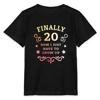 Endlich 20. Geburtstag nur noch erwachsen werden - Stanley/Stella Kinder T-Shirt MINI CREATOR  - Schwarz - Vorne - Mikhail (115cm)