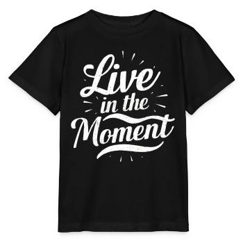 Vivez dans l’instant présent - T-shirt bio MINI CREATOR Stanley/Stella Enfant - noir - Devant - Mikhail (115cm)