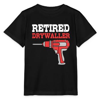 Construction site drywall assembly fitter - Stanley/Stella MINI CREATOR Kids’ T-Shirt - black - Front - Mikhail (115cm)