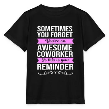 Employé de la semaine Employé du mois - T-shirt bio MINI CREATOR Stanley/Stella Enfant - noir - Devant - Mikhail (115cm)