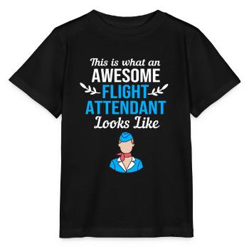 Hôtesse de l’air hôtesse de l’air - T-shirt bio MINI CREATOR Stanley/Stella Enfant - noir - Devant - Mikhail (115cm)