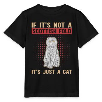 Scottish Folding Ear Cat Scottish Fold Gift - Stanley/Stella MINI CREATOR Kids’ T-Shirt - black - Front - Mikhail (115cm)