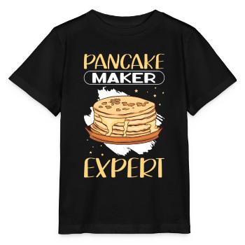 Pancakes | Pancake Pancake Gift - Stanley/Stella MINI CREATOR Kids’ T-Shirt - black - Front - Mikhail (115cm)