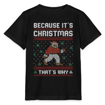 Ugly Christmas | Ugly Christmas Gift - Stanley/Stella MINI CREATOR Kids’ T-Shirt - black - Front - Mikhail (115cm)
