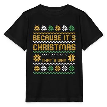 Ugly Christmas Ugly Christmas Gift - Stanley/Stella MINI CREATOR Kids’ T-Shirt - black - Front - Mikhail (115cm)