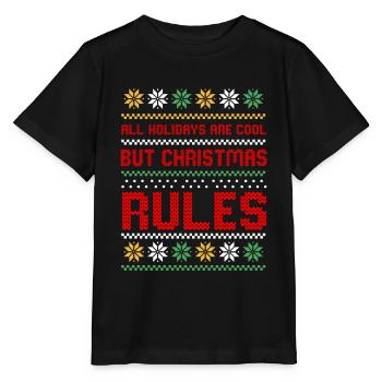 Ugly Christmas | Ugly Christmas Gift - Stanley/Stella MINI CREATOR Kids’ T-Shirt - black - Front - Mikhail (115cm)