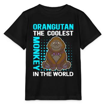 | des orangs-outans Cadeau d’orang-outan singe - T-shirt bio MINI CREATOR Stanley/Stella Enfant - noir - Devant - Mikhail (115cm)