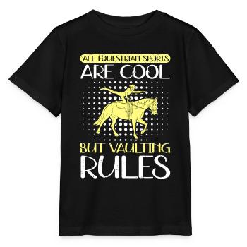 Vaulting Equestrian Sports Equestrian Sports Gift - Stanley/Stella MINI CREATOR Kids’ T-Shirt - black - Front - Mikhail (115cm)