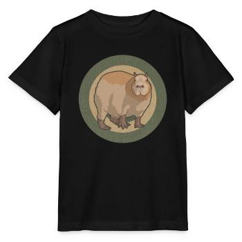 Capybara Capybaras Cadeau - T-shirt bio MINI CREATOR Stanley/Stella Enfant - noir - Devant - Mikhail (115cm)