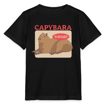Capybara Capybaras Cadeau - T-shirt bio MINI CREATOR Stanley/Stella Enfant - noir - Devant - Mikhail (115cm)