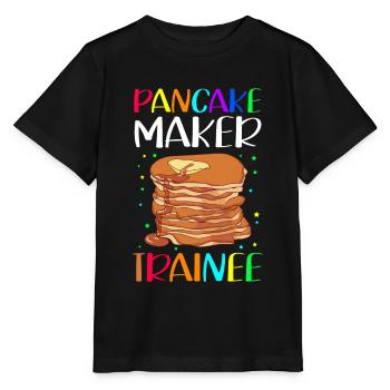 Pancakes Pancakes Pancake Gift - Stanley/Stella MINI CREATOR Kids’ T-Shirt - black - Front - Mikhail (115cm)