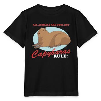 Capybara Capybaras Cadeau - T-shirt bio MINI CREATOR Stanley/Stella Enfant - noir - Devant - Mikhail (115cm)