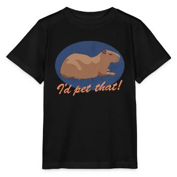 Capybara Capybaras Cadeau - T-shirt bio MINI CREATOR Stanley/Stella Enfant - noir - Devant - Mikhail (115cm)