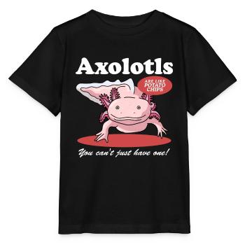 Axolotl tailed amphibians Axolotls amphibians gift - Stanley/Stella MINI CREATOR Kids’ T-Shirt - black - Front - Mikhail (115cm)