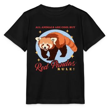 Red Panda Red Pandas Red Panda Gift - Stanley/Stella MINI CREATOR Kids’ T-Shirt - black - Front - Mikhail (115cm)