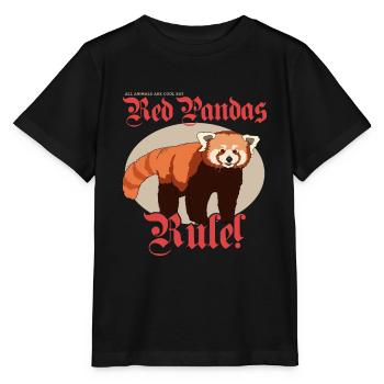 Red Panda | Red Pandas Red Panda Gift - Stanley/Stella MINI CREATOR Kids’ T-Shirt - black - Front - Mikhail (115cm)
