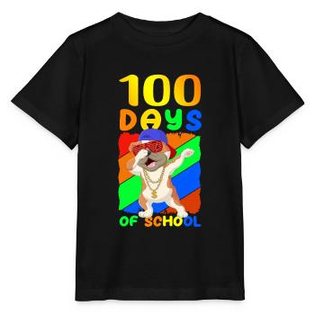 100 School Days Student Kids School Gift - Stanley/Stella MINI CREATOR Kids’ T-Shirt - black - Front - Mikhail (115cm)