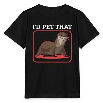 Otter Otter Otter Gift - Stanley/Stella MINI CREATOR Kids’ T-Shirt - black - Front - Mikhail (115cm)
