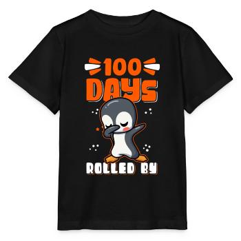 100 School Days School Students Children Gift - Stanley/Stella MINI CREATOR Kids’ T-Shirt - black - Front - Mikhail (115cm)