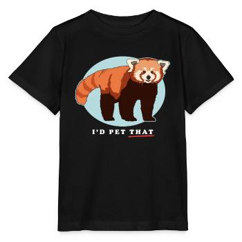 Red Panda Red Panda | Red Pandas Gift - Stanley/Stella MINI CREATOR Kids’ T-Shirt - black - Front - Mikhail (115cm)