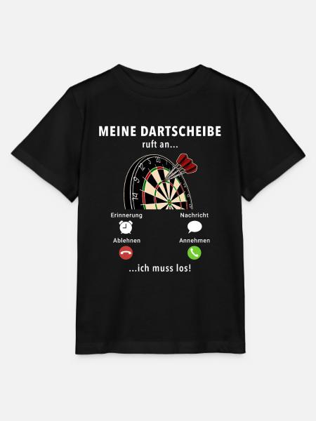 Meine Dartscheibe ruft an - ich muss los - Spruch - Stanley/Stella Kinder T-Shirt MINI CREATOR - Schwarz
