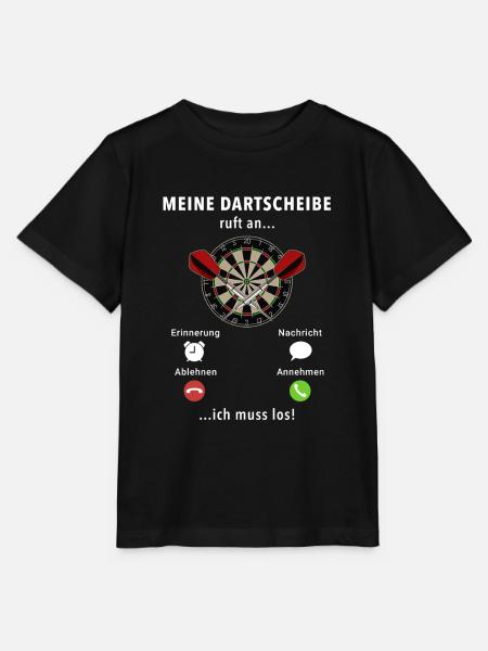 Meine Dartscheibe ruft an - ich muss los - Spruch - Stanley/Stella Kinder T-Shirt MINI CREATOR  - Schwarz