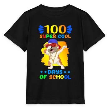 100 School Days School Students Children Gift - Stanley/Stella MINI CREATOR Kids’ T-Shirt - black - Front - Mikhail (115cm)