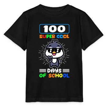 100 School Days School Kids Student Gift - Stanley/Stella MINI CREATOR Kids’ T-Shirt - black - Front - Mikhail (115cm)