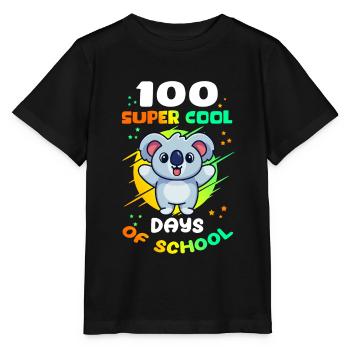 100 School Days Kids School Student Gift - Stanley/Stella MINI CREATOR Kids’ T-Shirt - black - Front - Mikhail (115cm)