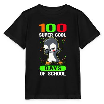 100 School Days School Kids School Gift - Stanley/Stella MINI CREATOR Kids’ T-Shirt - black - Front - Mikhail (115cm)