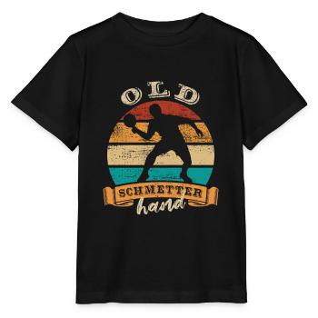 Old Schmetterhand Tischtennis Schmetterball - Stanley/Stella Kinder T-Shirt MINI CREATOR  - Schwarz - Vorne - Mikhail (115cm)