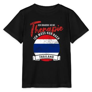 Ich brauche keine Therapie ich muss nach Thailand - Stanley/Stella Kinder T-Shirt MINI CREATOR  - Schwarz - Vorne - Mikhail (115cm)