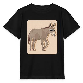 Âne propriétaire âne âne amoureux cadeau d’âne - T-shirt bio MINI CREATOR Stanley/Stella Enfant - noir - Devant - Mikhail (115cm)