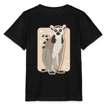 Lémuriens à queue annelée Cadeau de lémuriens à queue annelée - T-shirt bio MINI CREATOR Stanley/Stella Enfant - noir - Devant - Mikhail (115cm)