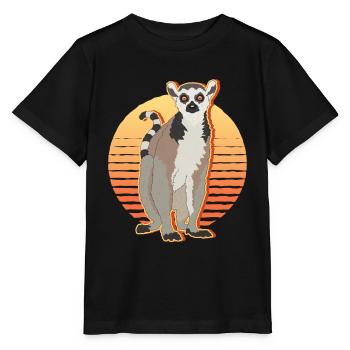 Lémurien à queue bouclée Lémurien à queue annelée Cadeau - T-shirt bio MINI CREATOR Stanley/Stella Enfant - noir - Devant - Mikhail (115cm)