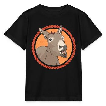 Propriétaire d’âne âne, Amoureux de l’âne, Cadeau d’âne - T-shirt bio MINI CREATOR Stanley/Stella Enfant - noir - Devant - Mikhail (115cm)