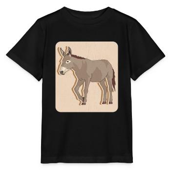 Âne propriétaire âne âne âne cadeau amoureux - T-shirt bio MINI CREATOR Stanley/Stella Enfant - noir - Devant - Mikhail (115cm)