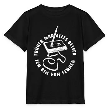 Kassette - Früher war alles besser - Stanley/Stella Kinder T-Shirt MINI CREATOR  - Schwarz - Vorne - Mikhail (115cm)